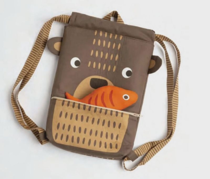 Bear Backpack Cut &amp; Sew Panel Great Outdoors Moda