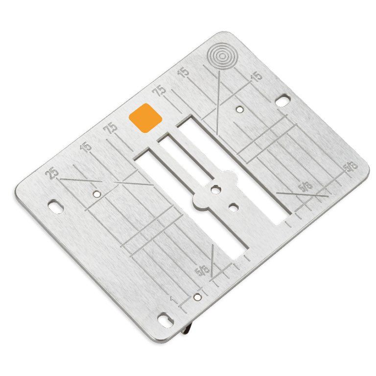 Bernina Straight Stitch Plate Orange Dot
