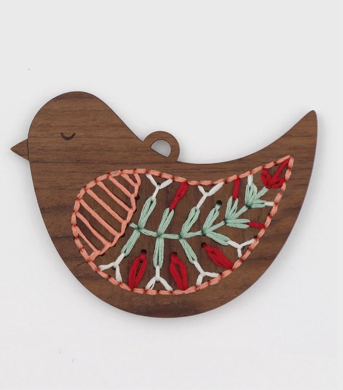 Bird DIY Stitched Ornament Kit - Kiriki Press
