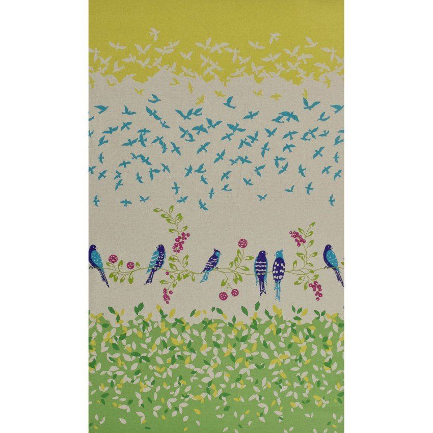 Bird Tapestry Border Print  Echino Duck Canvas Kokka