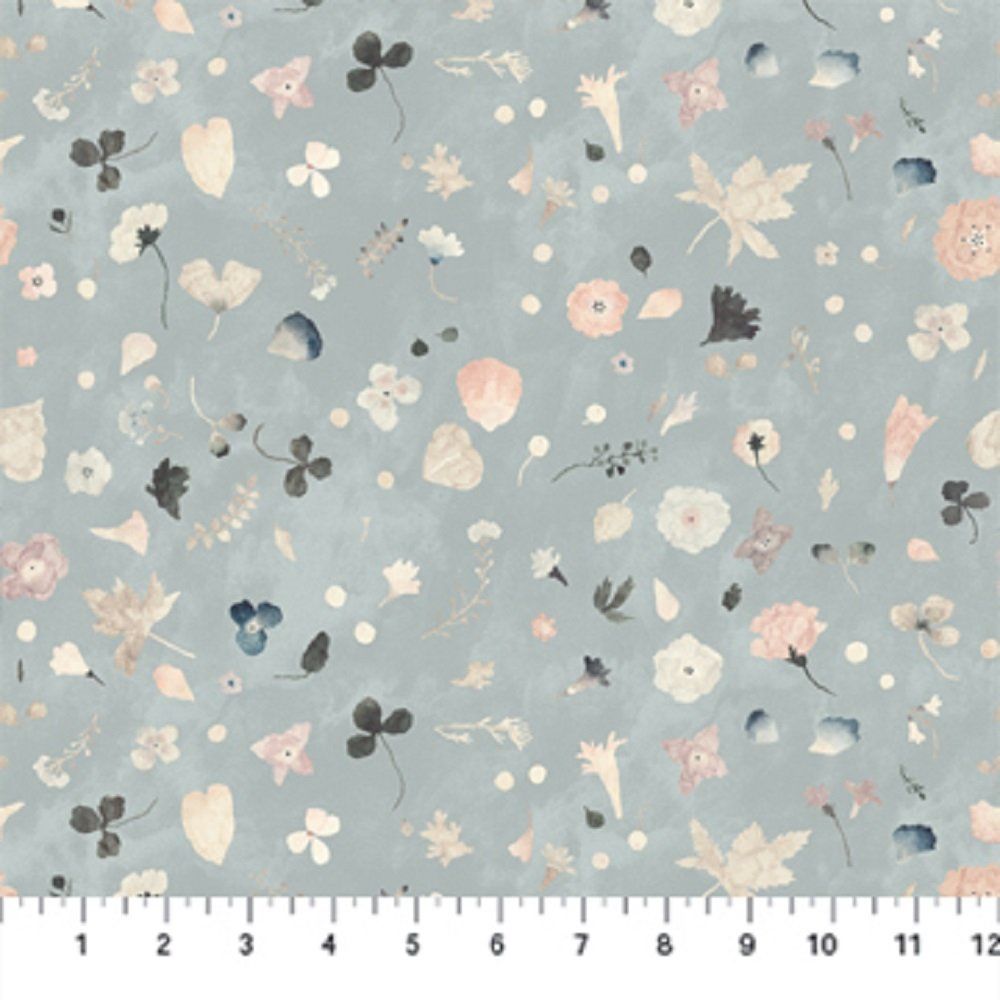 Blue Floral Memories Rayon