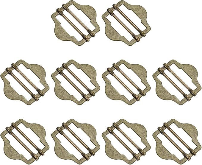 Bronze Tri - Glide Metal Adjuster Slide Buckle 20mm