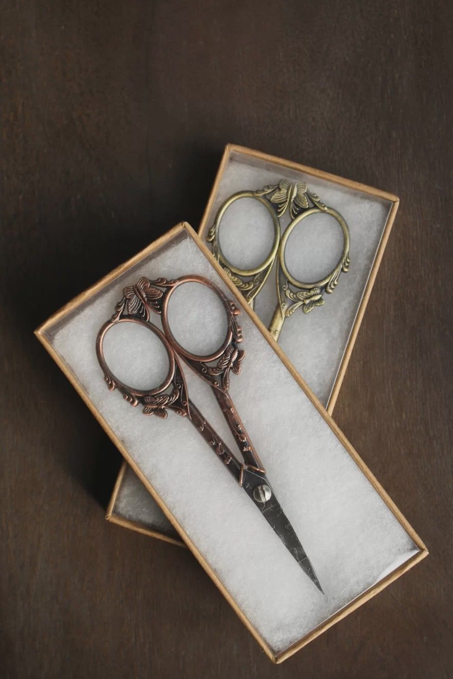 Butterfly Scissors - Antique Gold