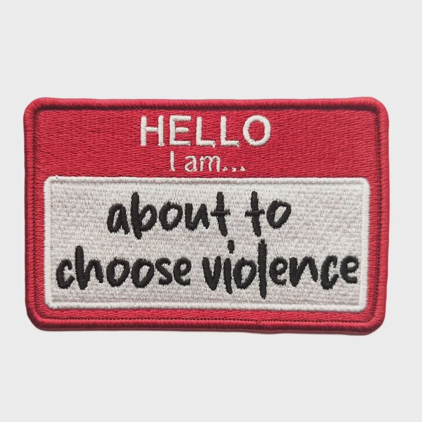 Choose Violence Embroidered Patch Shady Front