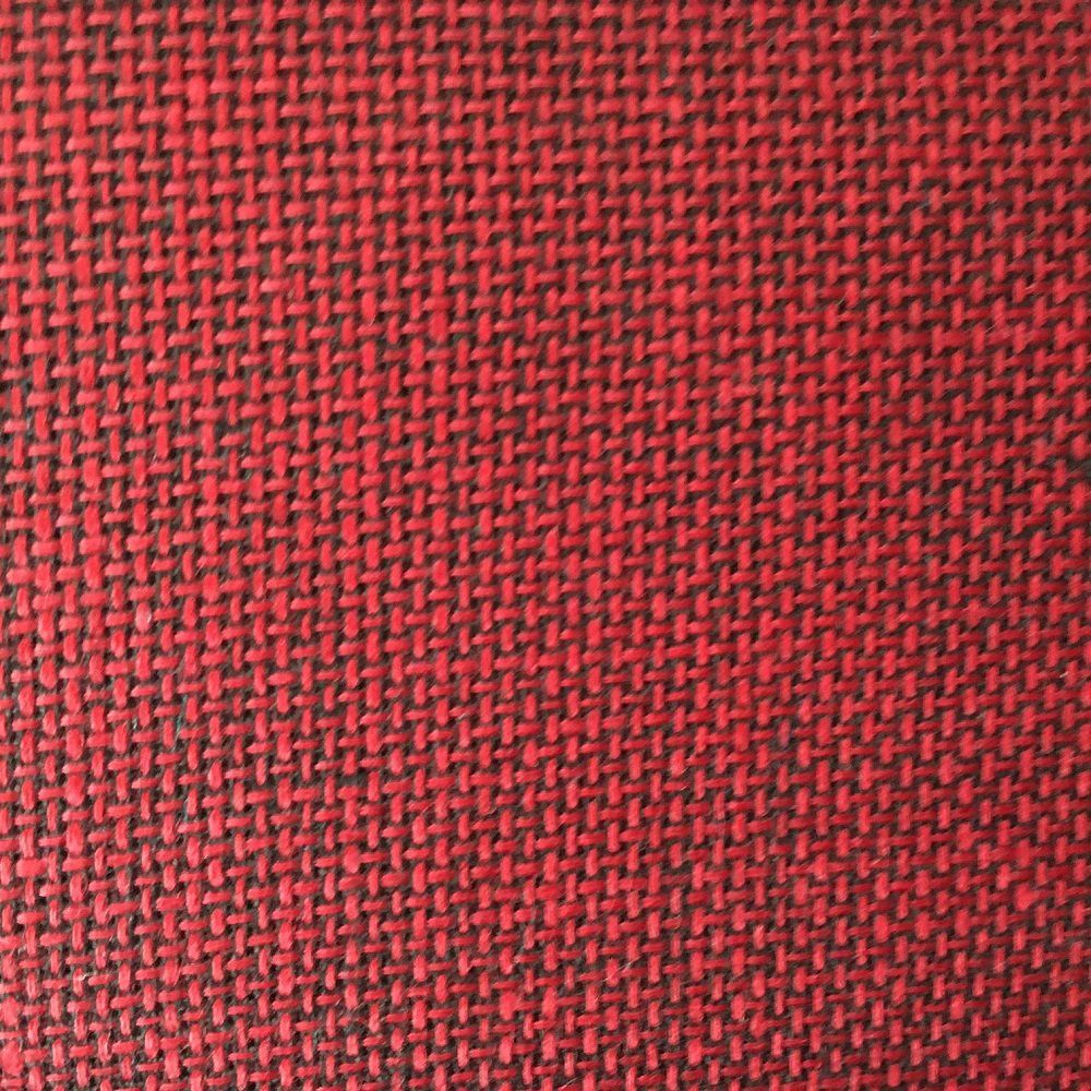 CLEARANCE! 100% Linen Crosshatch Weave Suiting - Cherry Red