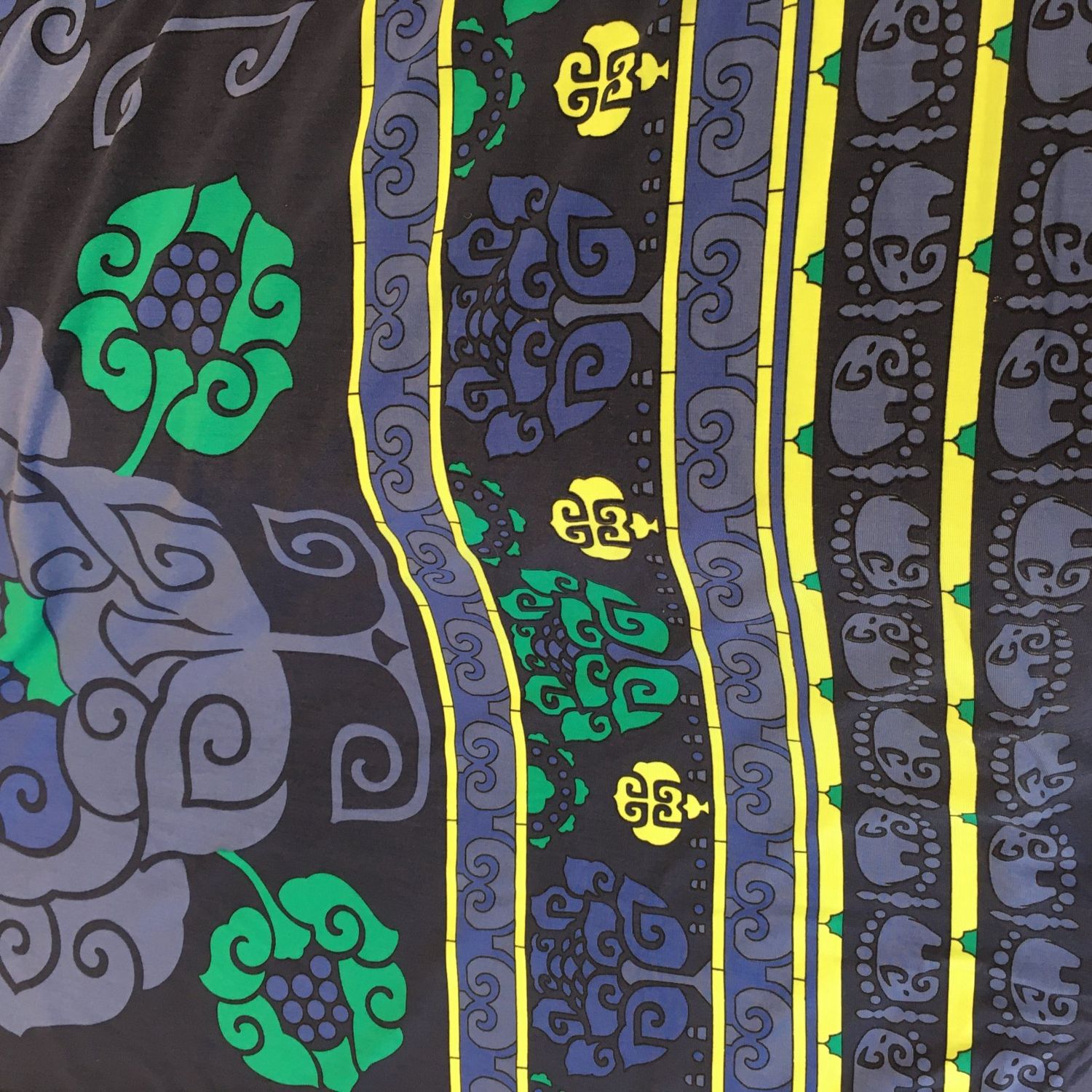 Clouds Printed Knit Modal Blue/Green