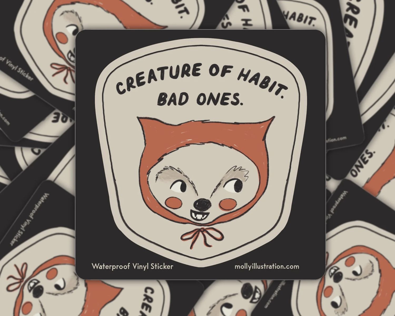 Creature of Habit Waterproof Vinyl Sticker