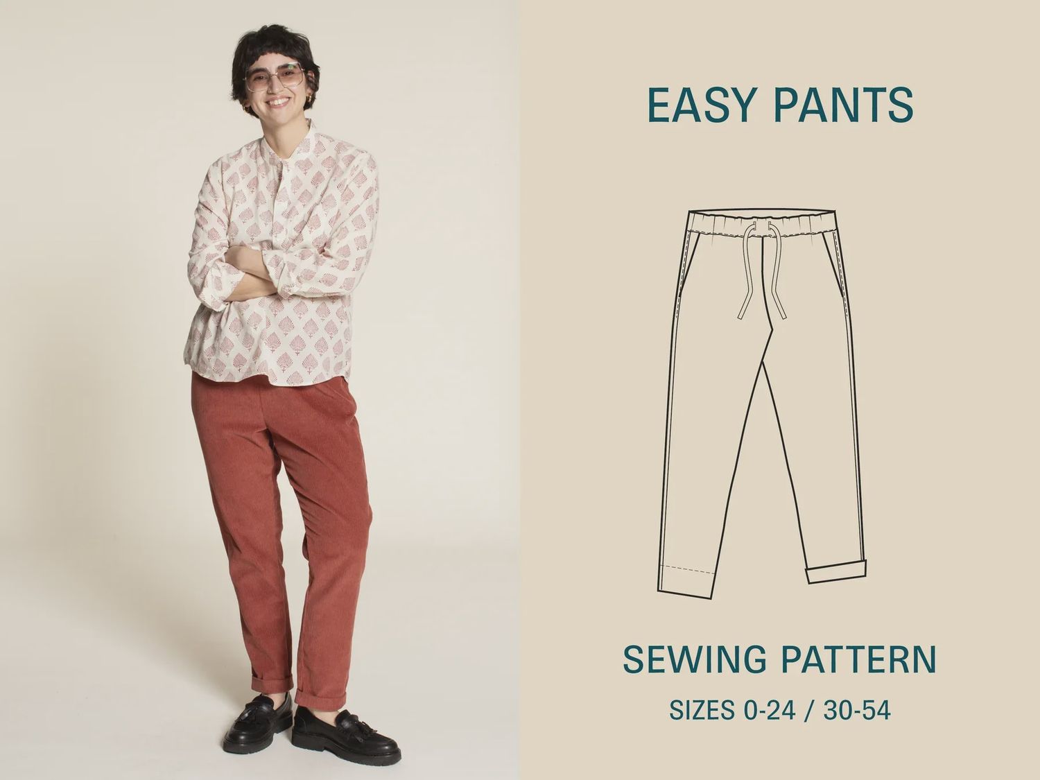 Easy Pants Pattern Wardrobe by Me