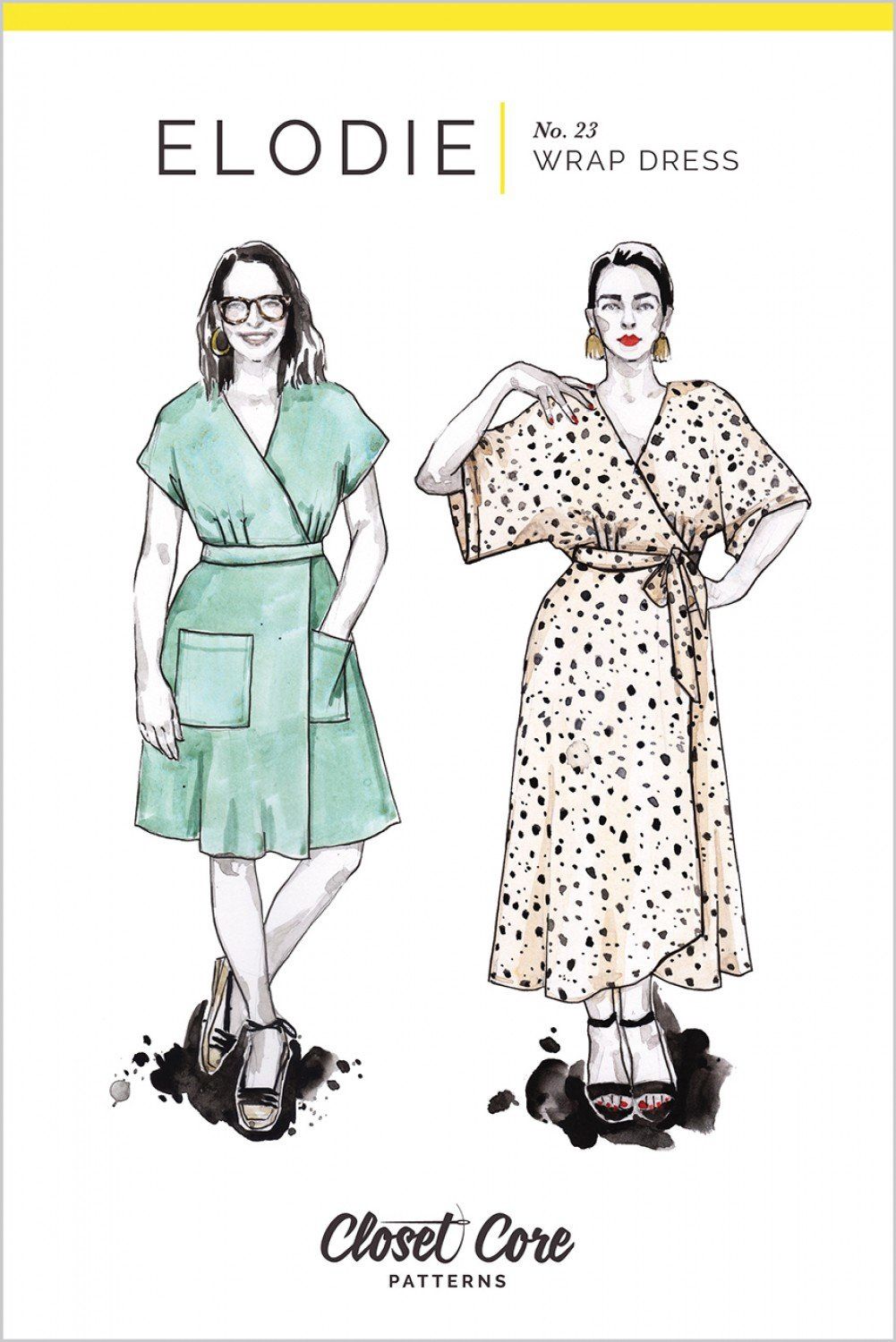 Elodie Wrap Dress Pattern Closet Core
