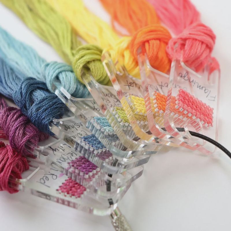 Embroidery Floss Swatch Drops Set of 13 Lucky Jonquil