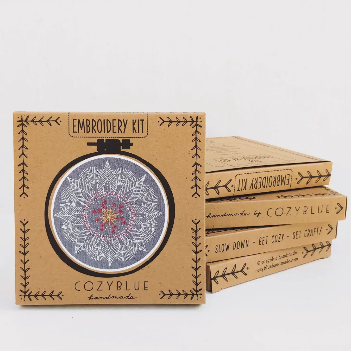 Embroidery Kit - Autumn Mandala - cozyblue handmade