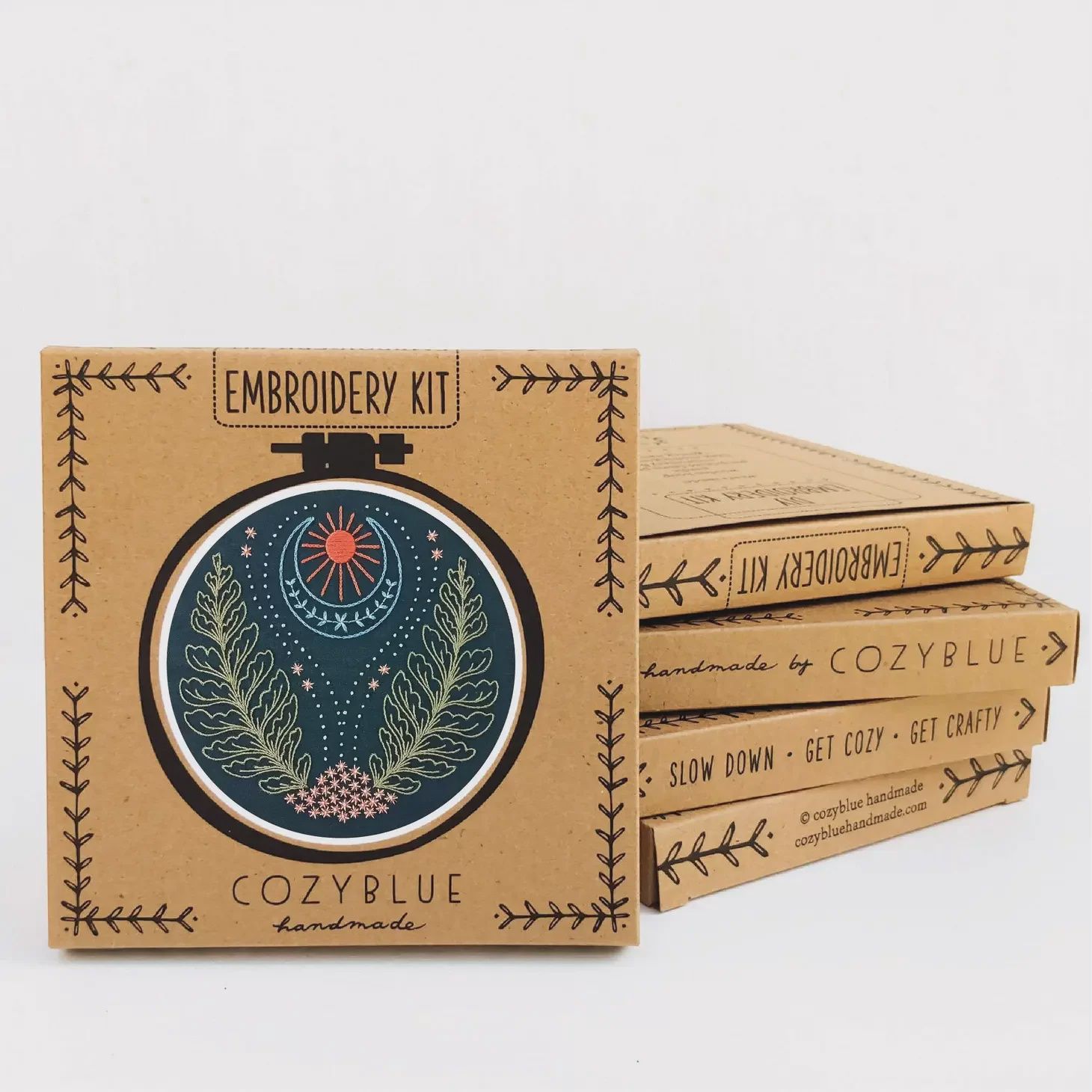 Embroidery Kit - Blue Moon - cozyblue handmade