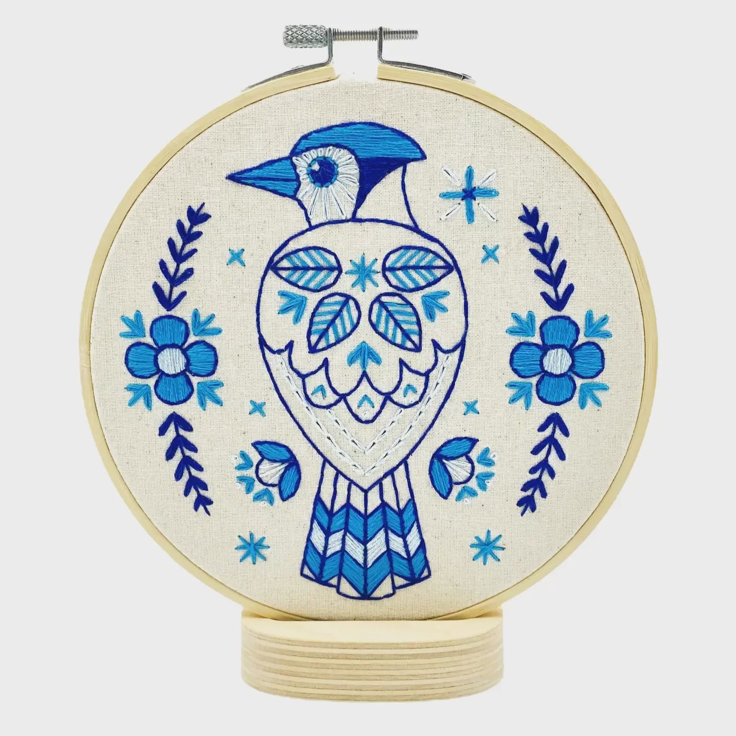 Embroidery Kit - Folk Blue Jay - Hook Line &amp; Tinker