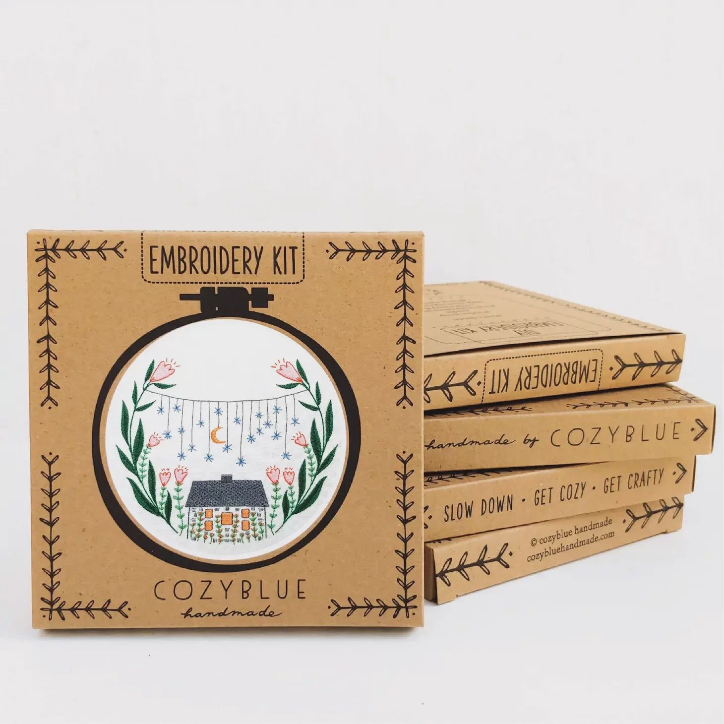 Embroidery Kit - Golden Slumbers - cozyblue handmade