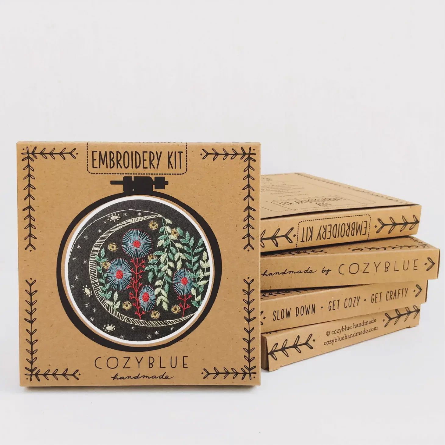 Embroidery Kit - Night Garden - cozyblue handmade