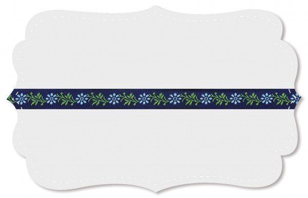 Floral Vine Woven Ribbon by the Meter 3/8" wide C Pauli