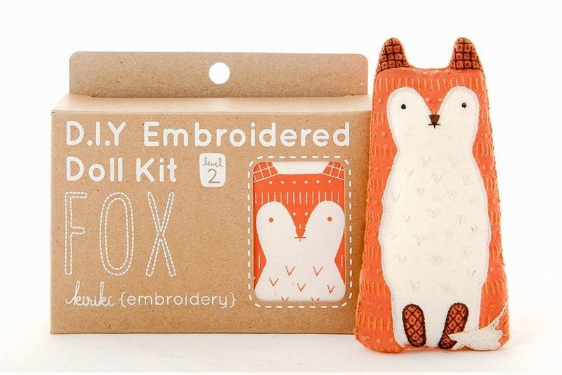 Fox Embroidery Doll-Maker Kit - Kiriki Press