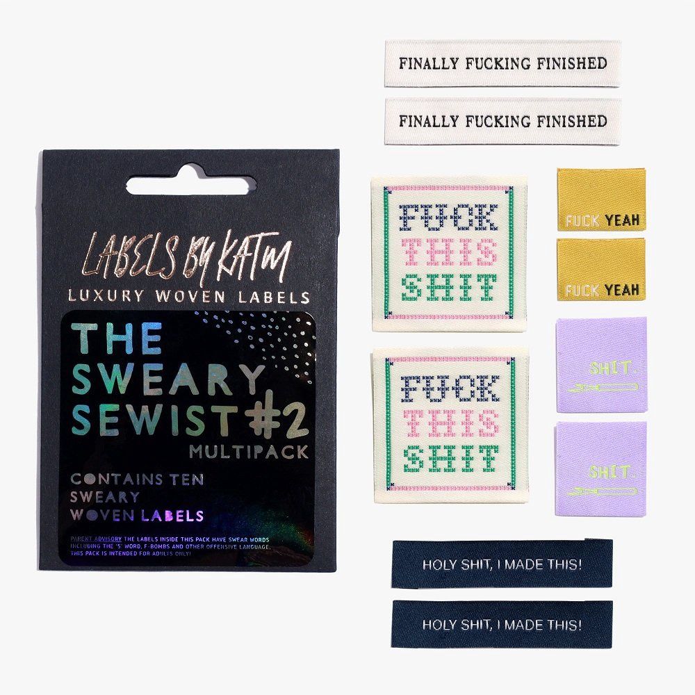 Garment Labels - The Sweary Sewist #2 - Limited Edition Multi-Pack