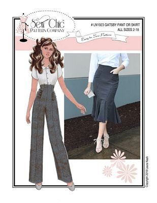Gatsby Pants or Skirt Sew Chic Patterns