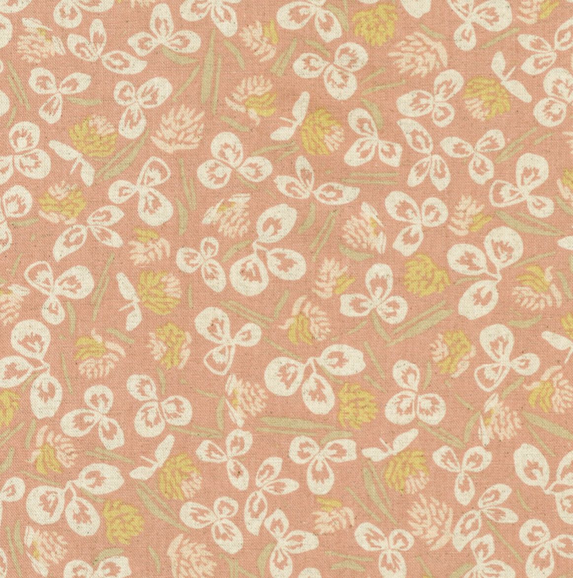 Clover in Blush Orchard Run Cotton Flax Canvas Anna Graham
