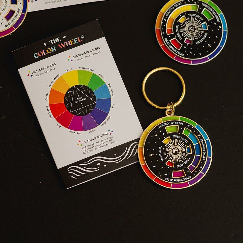 Color Wheel - Enamel Keychain