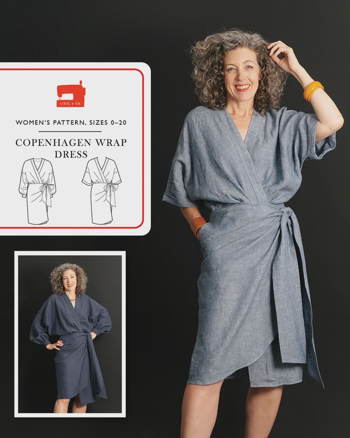 Copenhagen Wrap Dress Pattern Liesl + Co.