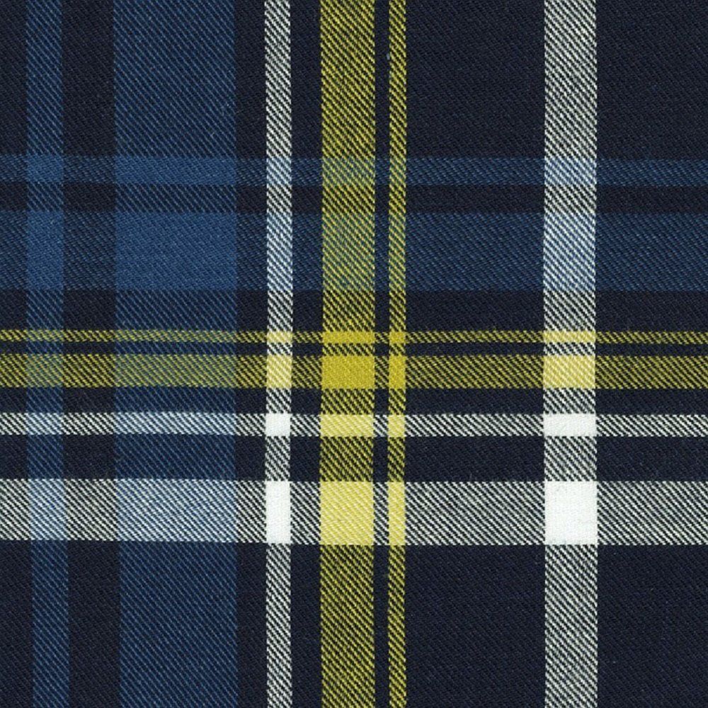 Denim Junction Yarn-Dyed Washed Plaid - Indigo/Yellow