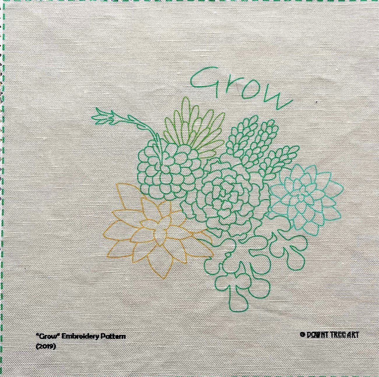 DIY Embroidery Kit - Grow - Downy Tree Art