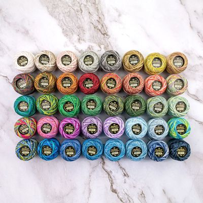 Eleganza Variegated 8wt Egyptian Perle Cotton Thread (Cool Tones 50 Colors) Wonderfil