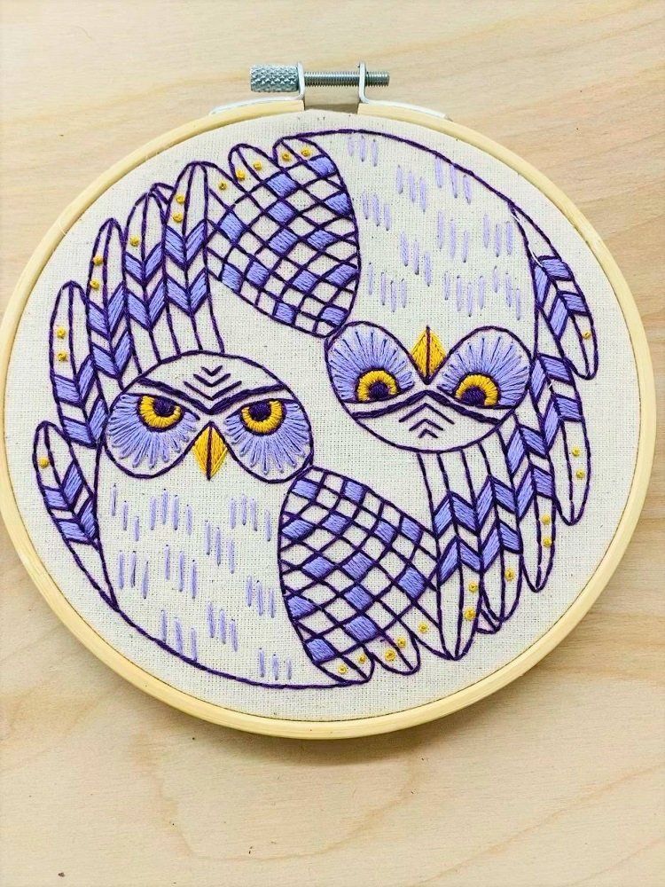Embroidery Kit - Burrowing Owl - Hook Line &amp; Tinker