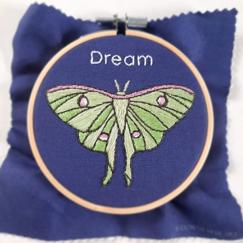Embroidery Kit - Luna Moth Dream