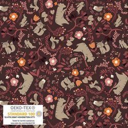 Forest Animals Jersey Knit Avalana Stof Fabrics