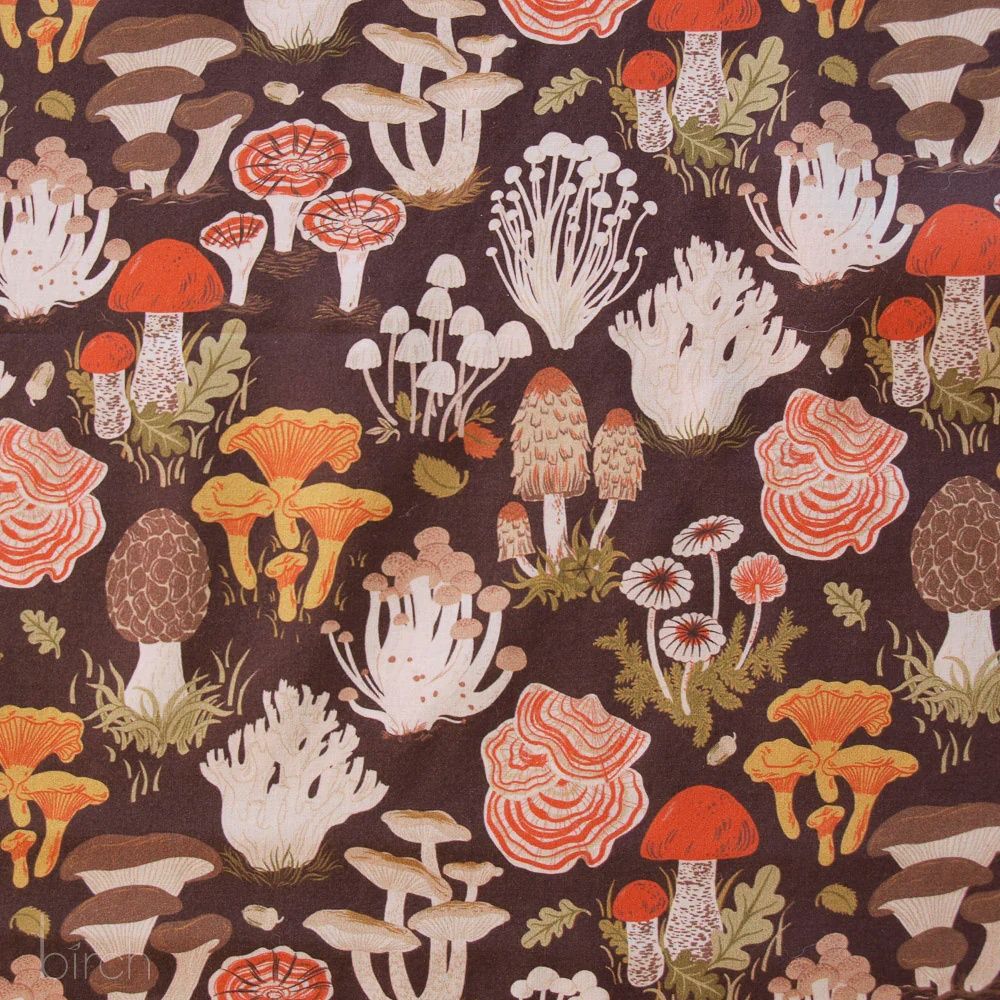 Forage Earth Organic Cotton Lawn Flowering Trees Birch Fabrics