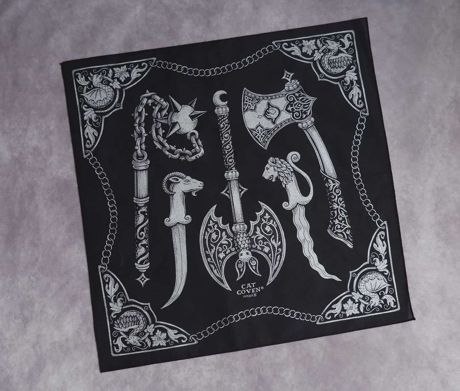 Choose Your Weapon Cotton Bandana - Cat Coven
