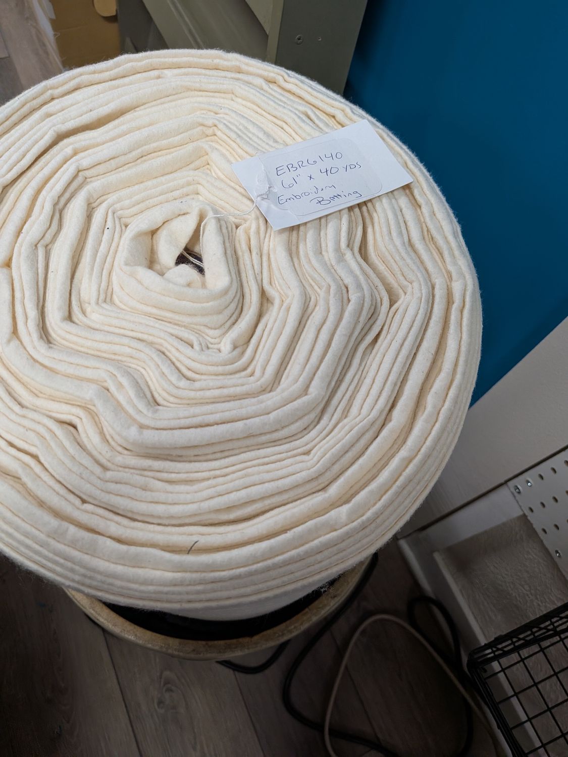 Color Me Cotton Embroidery Batting 60" wide