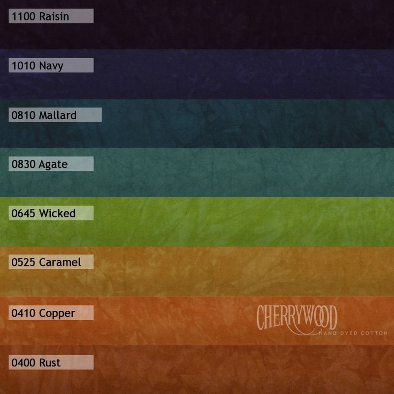 Colorado Solid 8 Step Gradation Fat Quarter Bundle Cherrywood