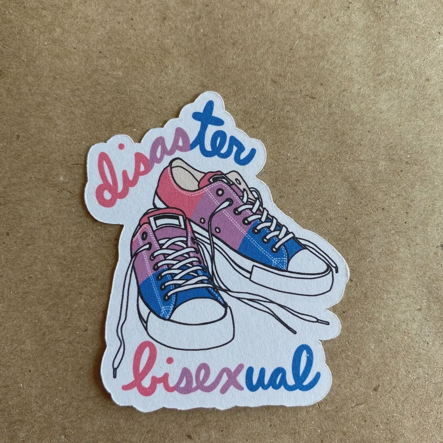 Disaster Bisexual Paper Sticker AnneArchy