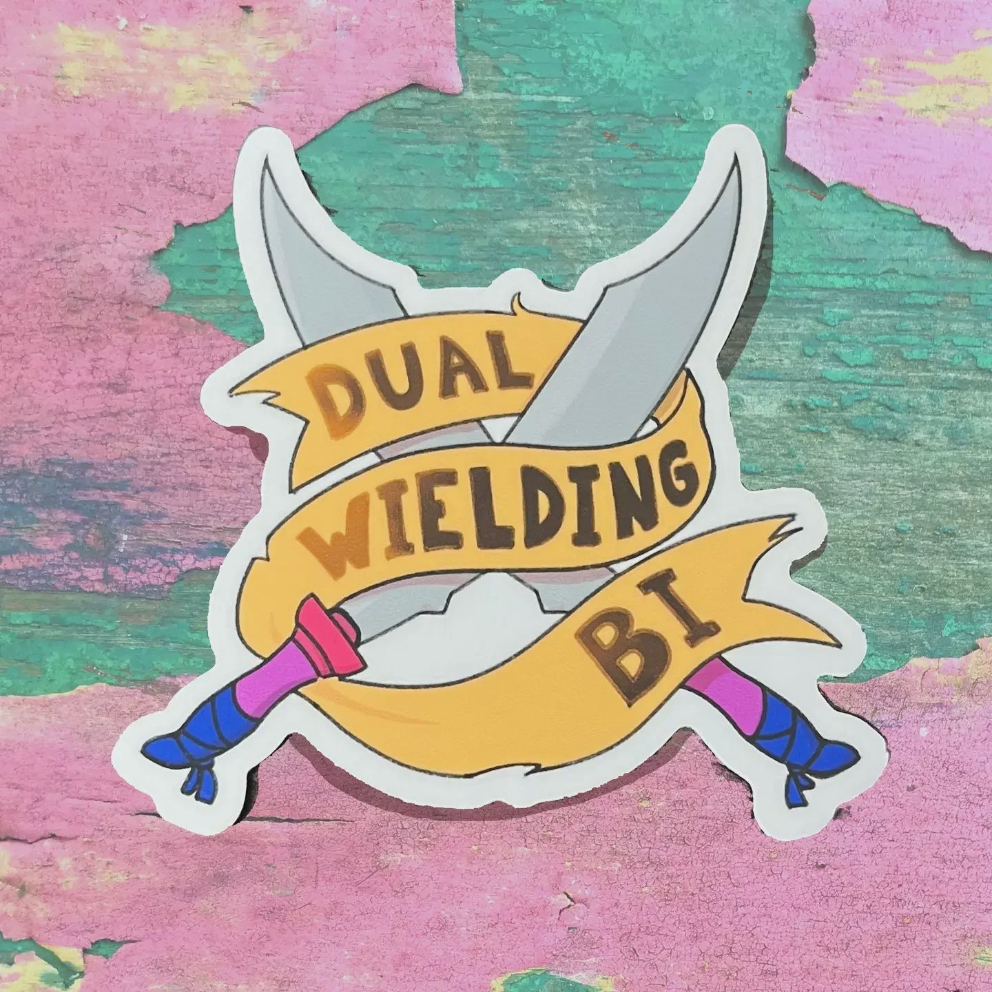 Dual Wielding Bi Sticker Noellita Bonita