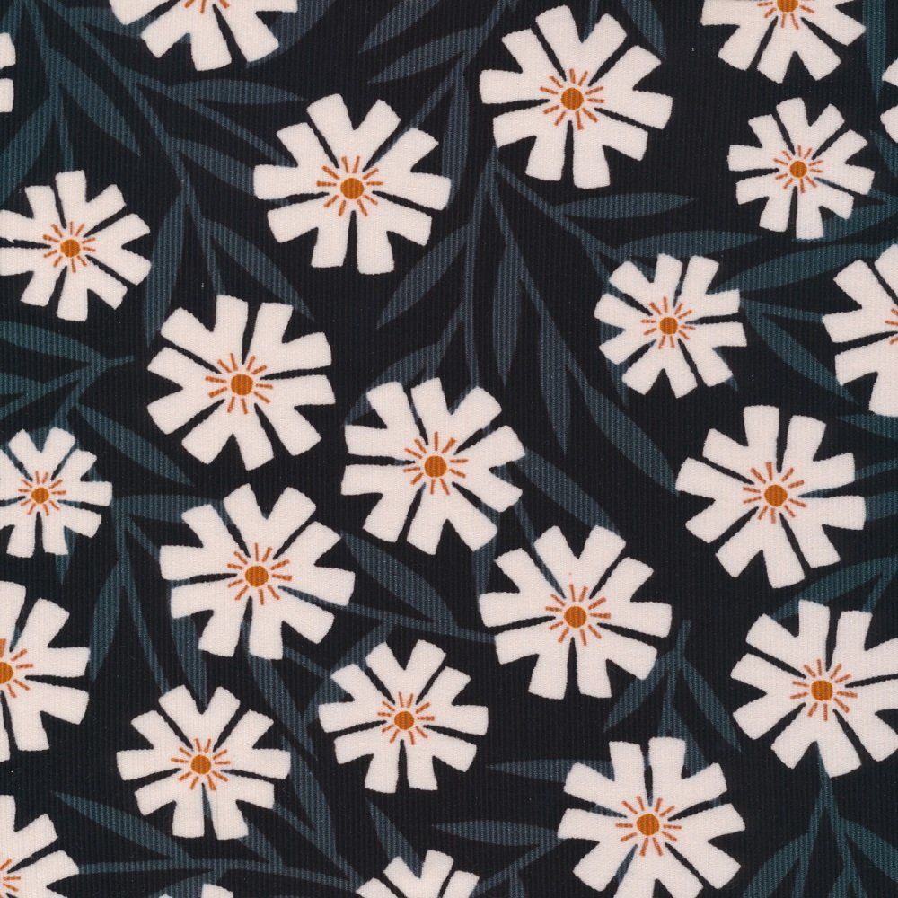 Easy Weekend Printed Organic Cotton Corduroy - Night Phlox