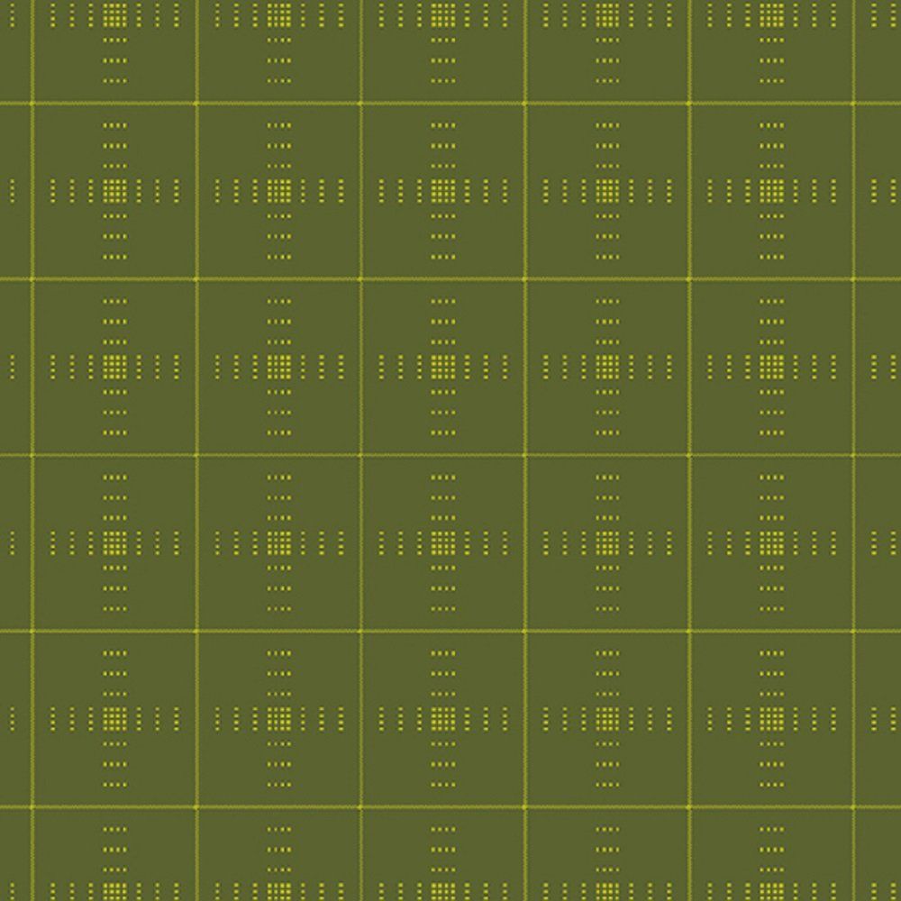 Entwine Plaid Woven Yarn-Dyed Cotton Dobby - Olive Green