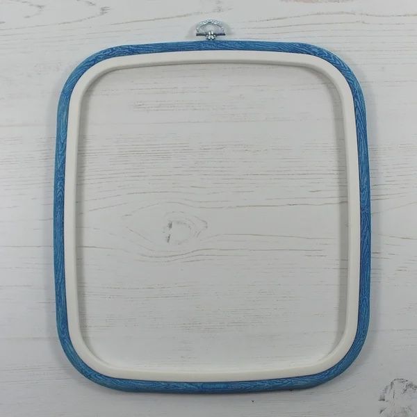 Flexi Hoop Square 9" x 10" (assorted colors)  Embroidery Hoop Nurge, Color: Blue