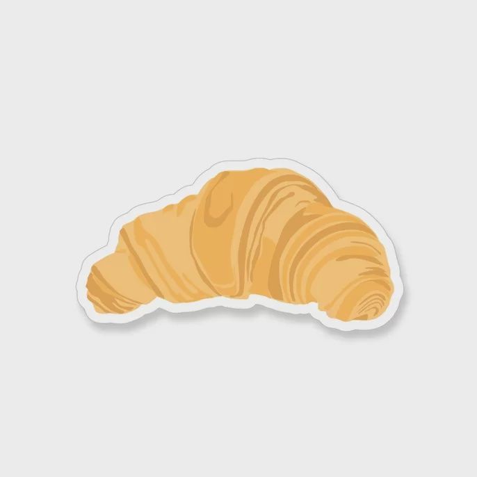 Croissant Vinyl Sticker