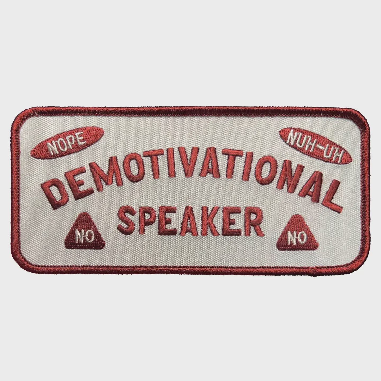 Demotivational Speaker patch