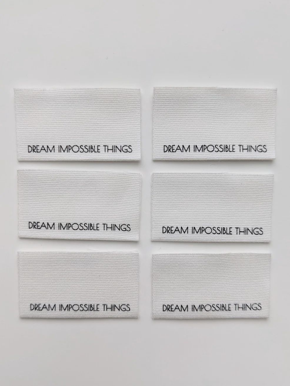 Dream Impossible Things Cotton Labels Intensely Distracted