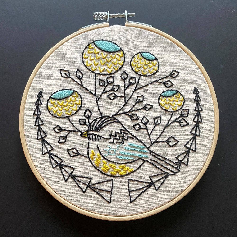 Embroidery Kit - Chickadees - Hook Line &amp; Tinker