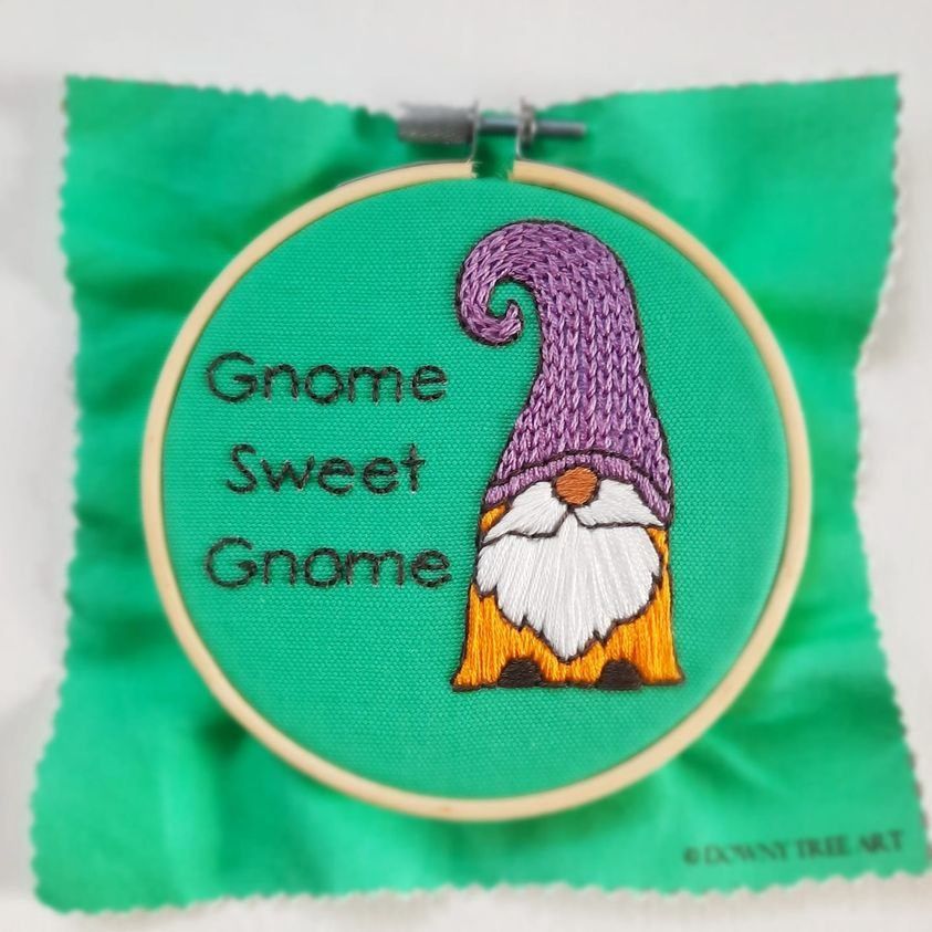 Embroidery Kit - Gnome Sweet Gnome