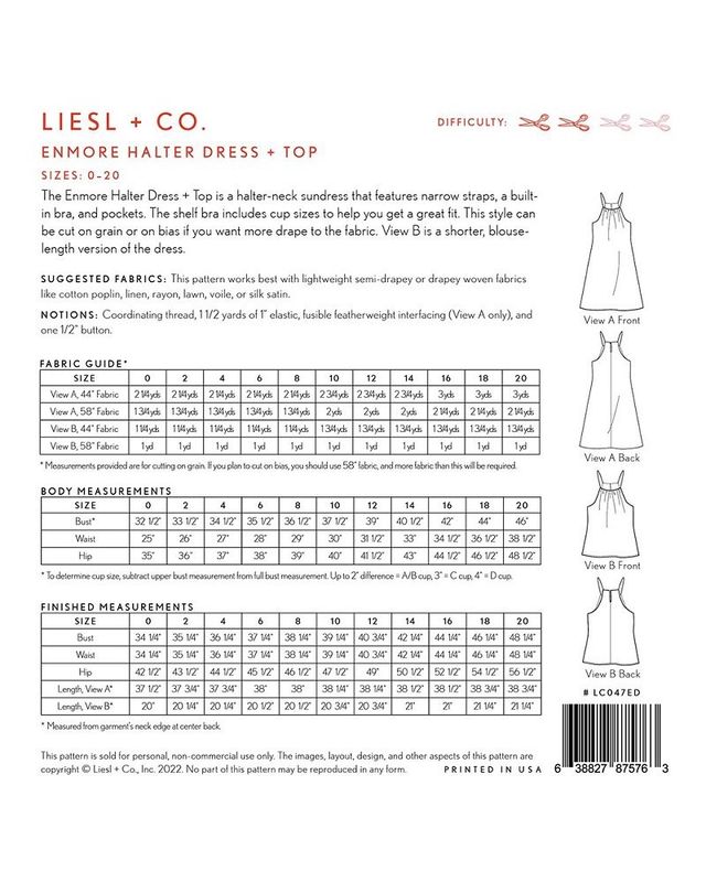 Enmore Halter Dress / Top - Liesl + Co