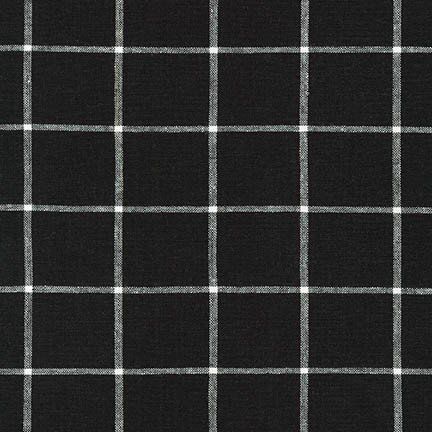 Essex Yarn Dyed Classic Wovens Collection  (Assorted Colors), Color: Black Window Pane