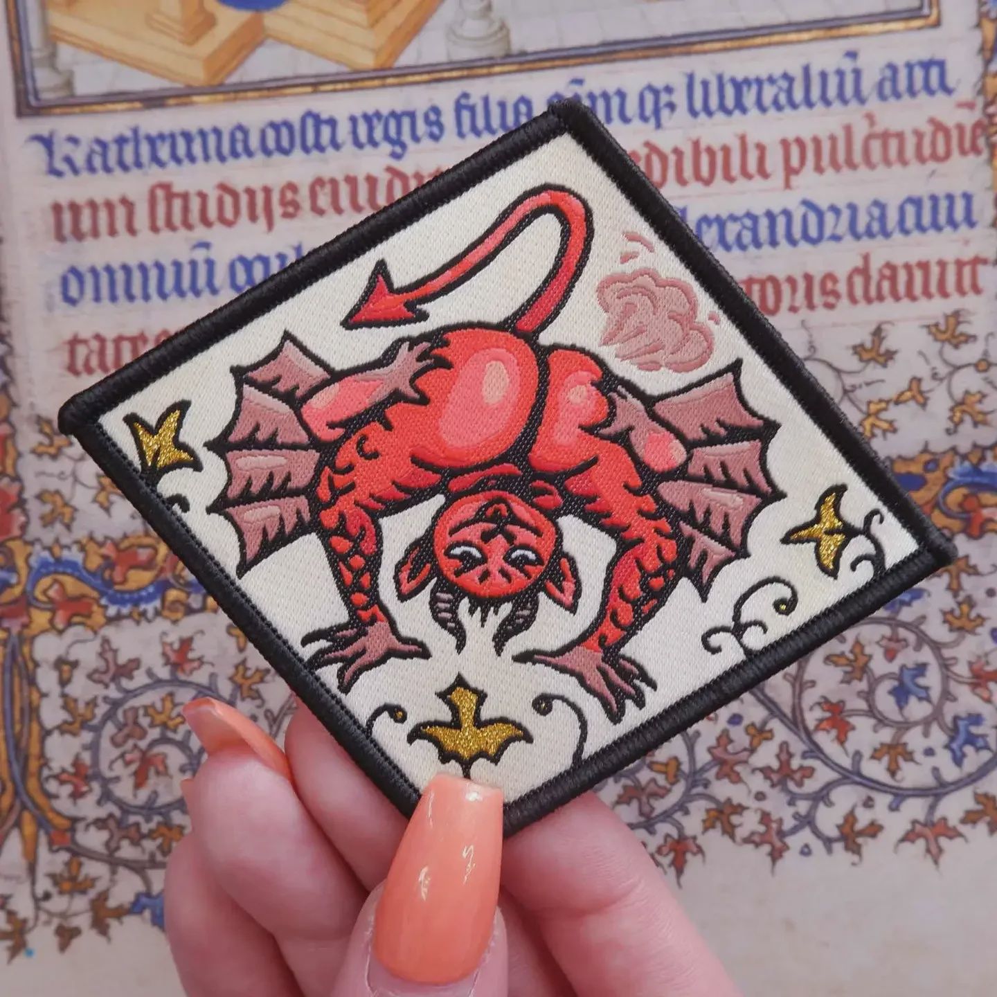 Fart Demon Woven Patch Cat Coven