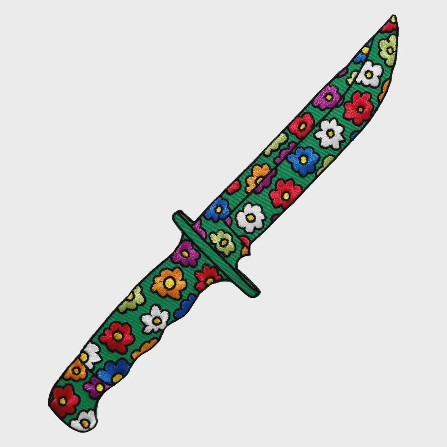 Floral Buck Knife patch